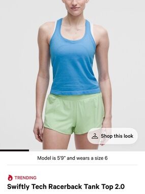 lululemon athletica Blue Racerback Tank Top
